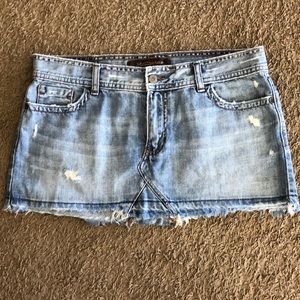 Hollister Distressed Jean Mini Skirt